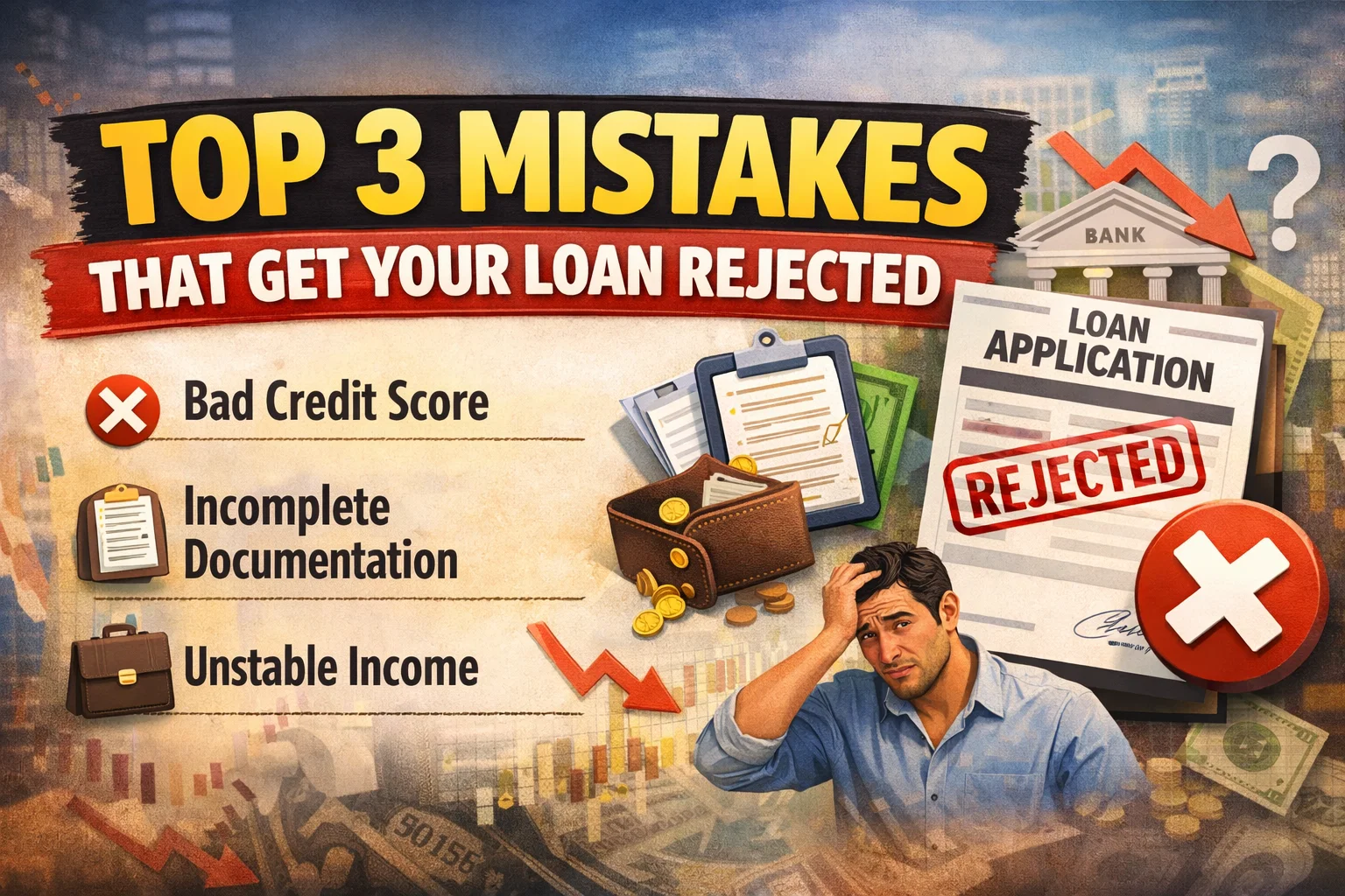 Top 3 Mistakes That Get Your Loan Rejected 
